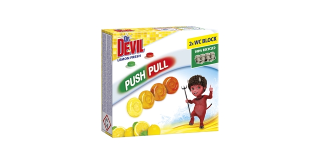 Dr. DEVIL WC PUSH PULL GEL 2x20 g Lemon Fresh                                                                                                                                                                                                             
